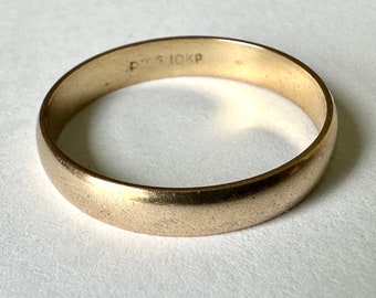 vintage 10k gold classic band, size 9.5+