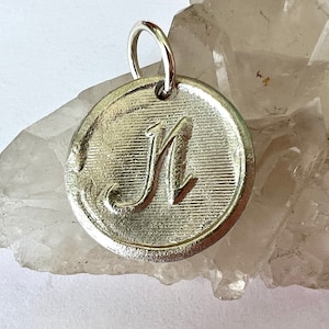 new reproduction initial N charm/pendant, 960 silver