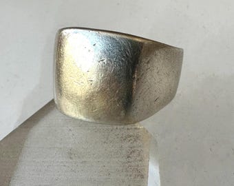 vintage sterling rectangular signet ring, size 8
