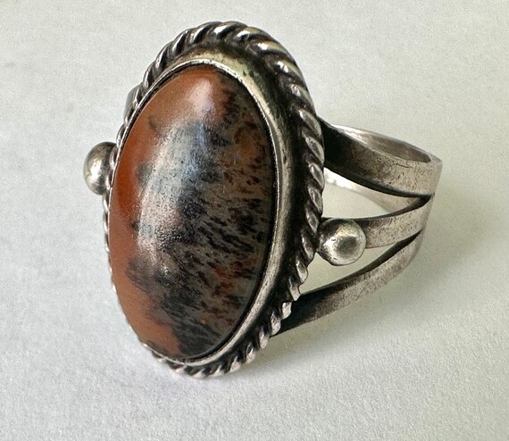 vintage sterling and petrified wood southwestern … - image 3