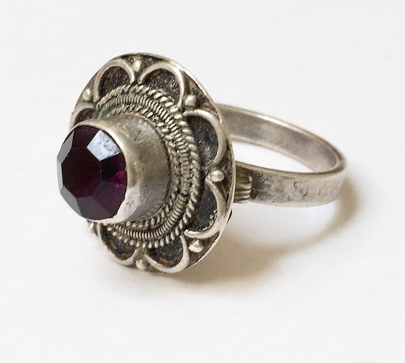 vintage boho 950 silver ring, size 8.75 - image 2