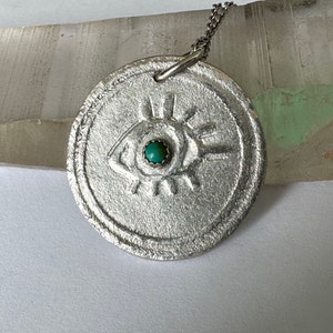 new sterling and turquoise evil eye pendant necklace