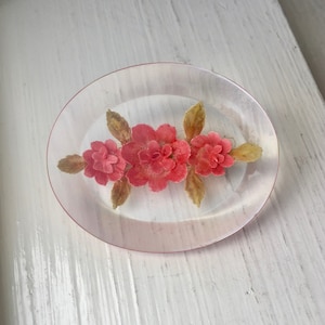vintage lucite flower brooch