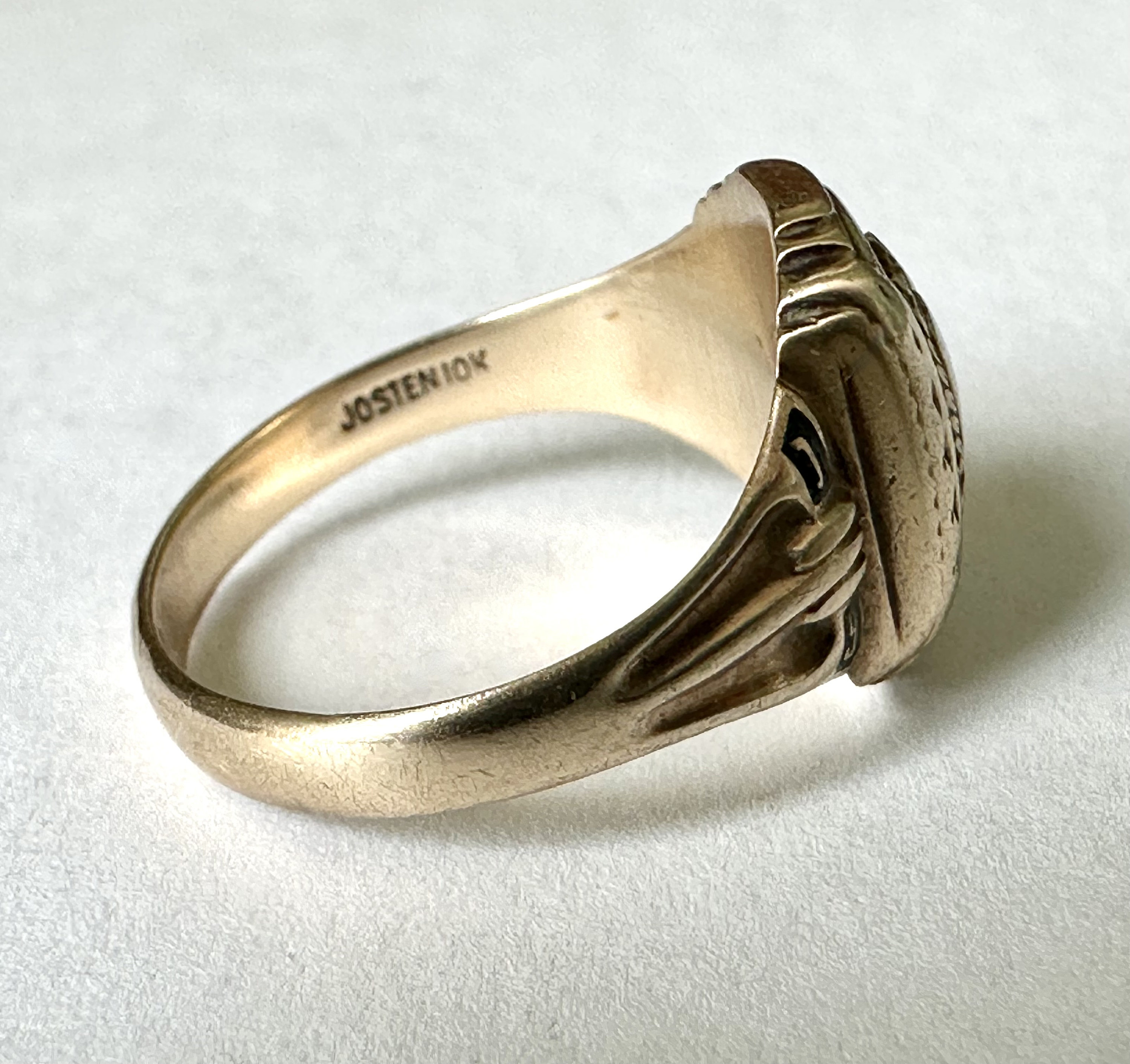 Vintage 10k Tricolor Gold 1948 Class Ring, Size 6 - Etsy Vintage 10k Tricolor Gold 1948 Class Ring, Size 6 - Etsy