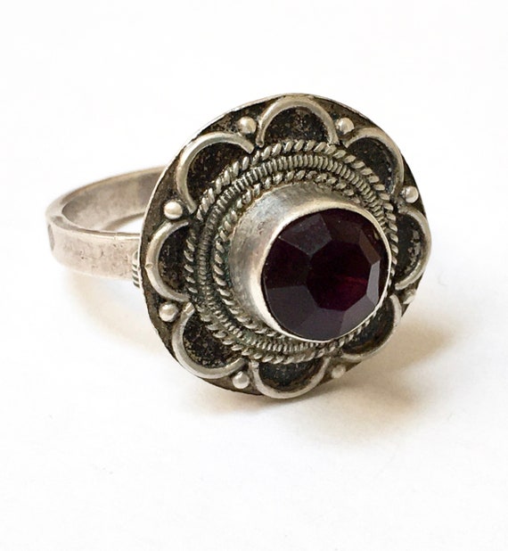 vintage boho 950 silver ring, size 8.75 - image 5