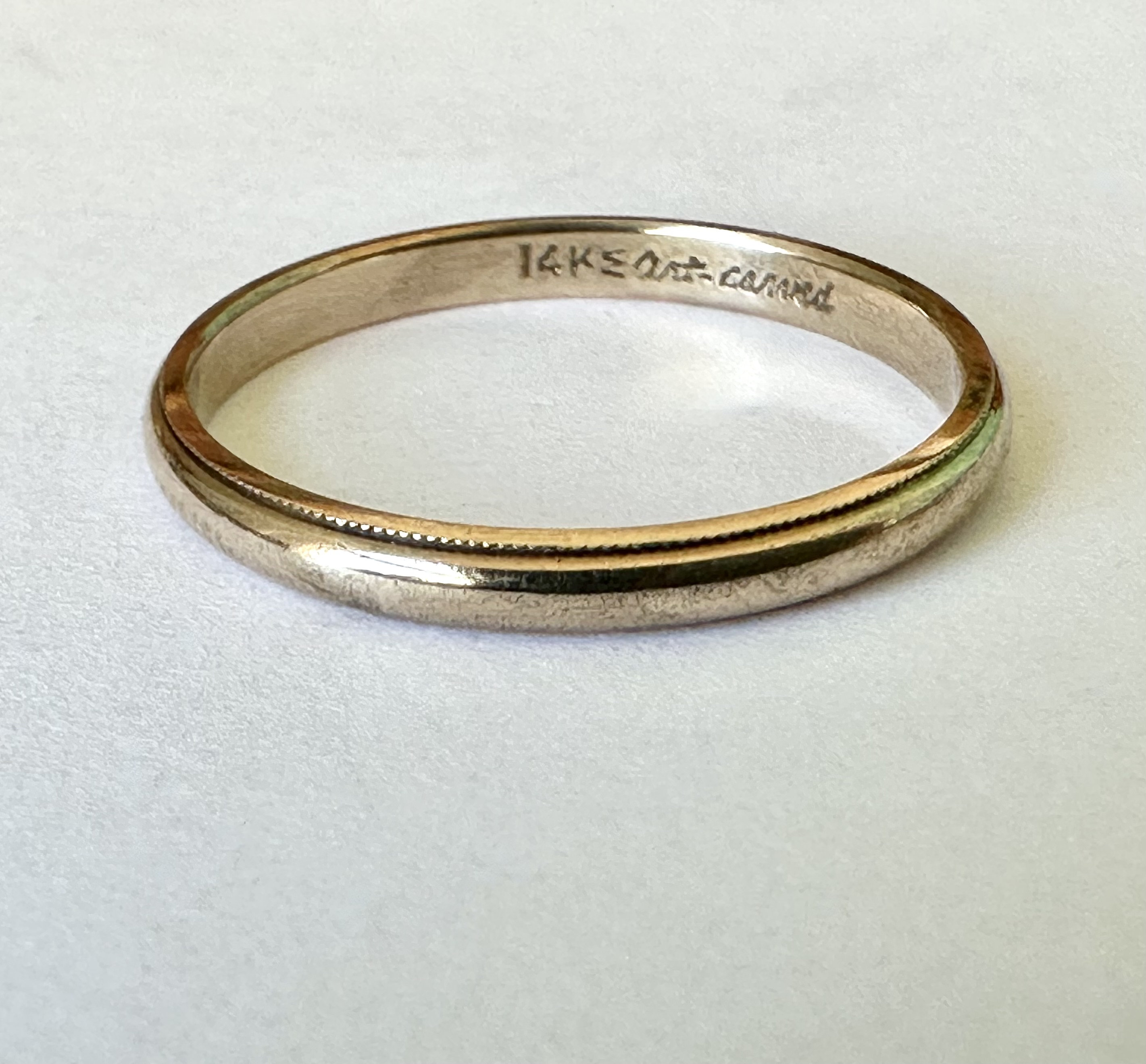 Vintage 14k Gold Art Carved Band Size 5.75 Etsy