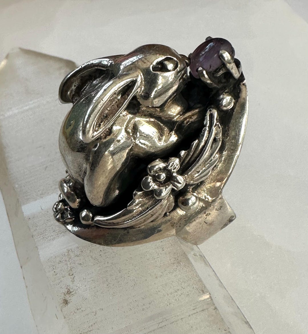 Vintage Sterling Rabbit Ring, Size 7.5-ish - Etsy