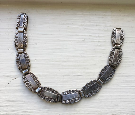vintage sweetheart bracelet, sterling