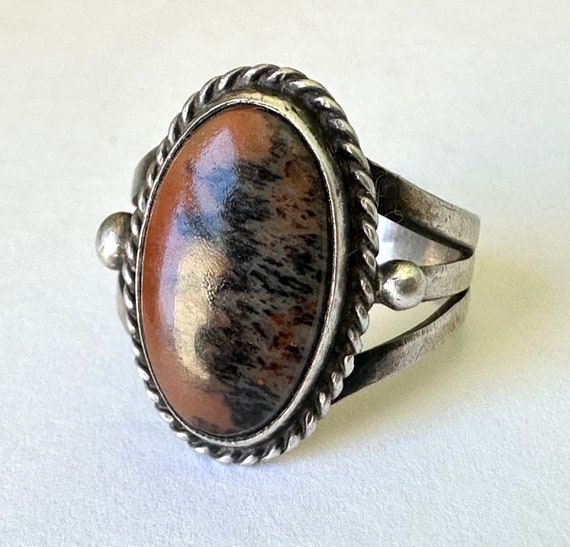 vintage sterling and petrified wood southwestern … - image 2