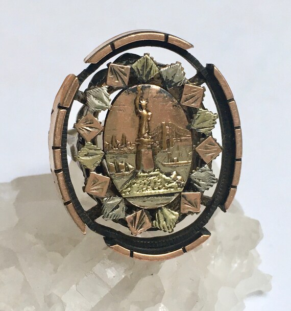 antique statue of liberty ring, size 7