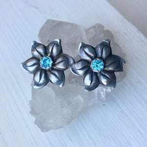 vintage Danish sterling flower brooch, small