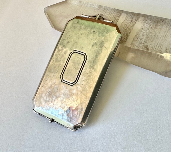 vintage sterling large rectangular photo locket - image 8