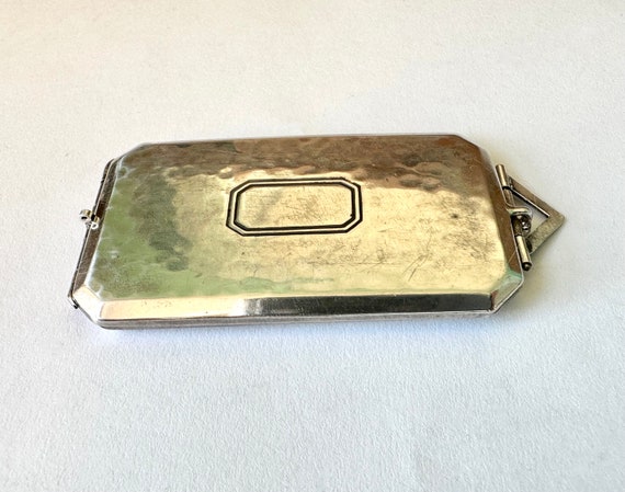 vintage sterling large rectangular photo locket - image 5