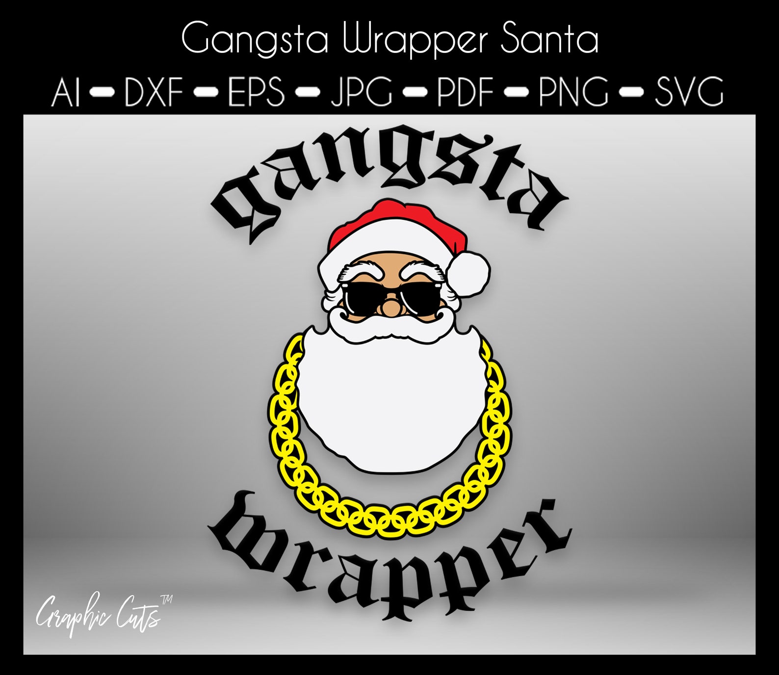 Gangsta Wrapper SVG DXF PNG File Cutting Files for - Etsy