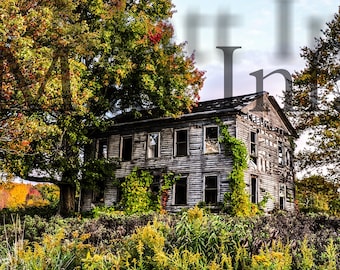 Abandoned Farm House, Autumn Day, Walking Dead, Halloween Special, Christmas Sale, FALL COLORS