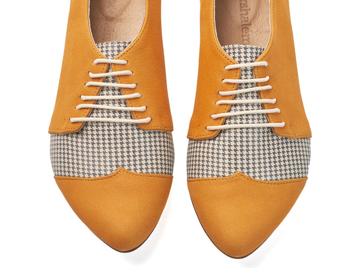 yellow oxford shoes