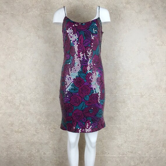Vintage 1990's Sequin Slip Sheath Dress