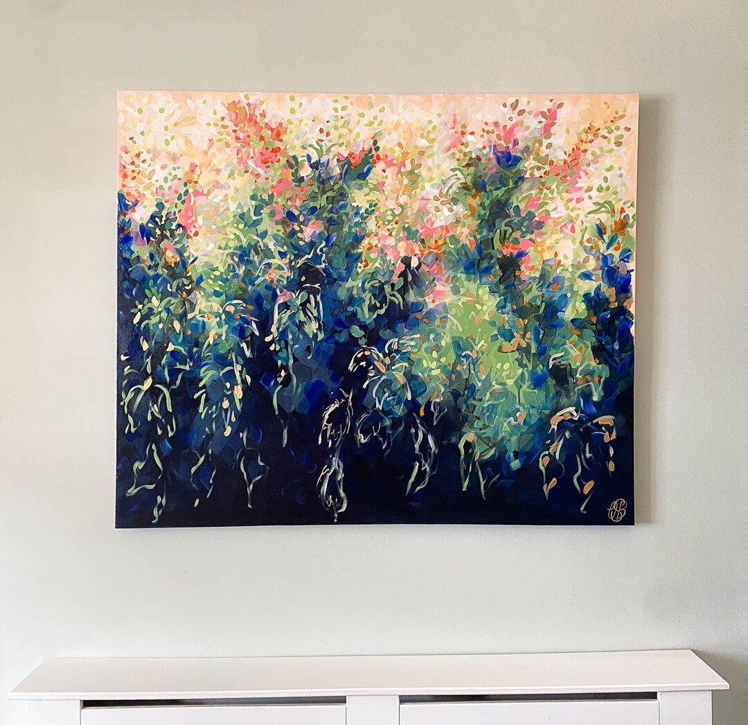 Extra Large Artwork, Colourful Art, 120 X 100 Cm, Stretched Canvas