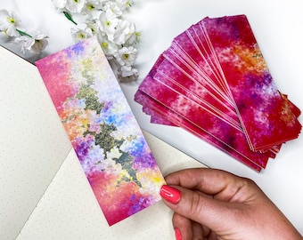 Gold Leaf Abstract Bookmark, Double-Sided Art Print