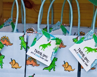 Dinosaur Favor Tags, TREX Favor Tag, Birthday Favor Tags, Dinosaur Birthday, Boy Birthday Party, Tropical Dinosaur Party, DOWNLOAD - RAWR