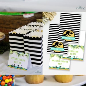 Jurassic Birthday Food Cards, Boys Birthday Decor, Dinosaur Printables, Dinosaur Food Cards, Jurassic Party Food Tent, DOWNLOAD, 71 image 3