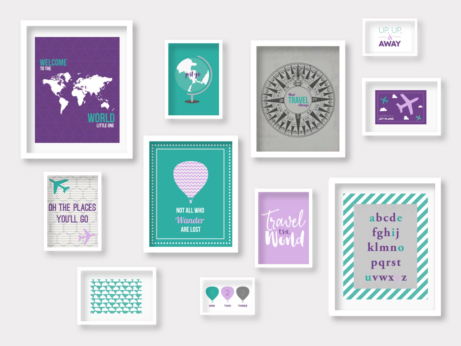 Travel Gallery Wall Nursery Prints INSTANT DOWNLOAD Travel Etsy