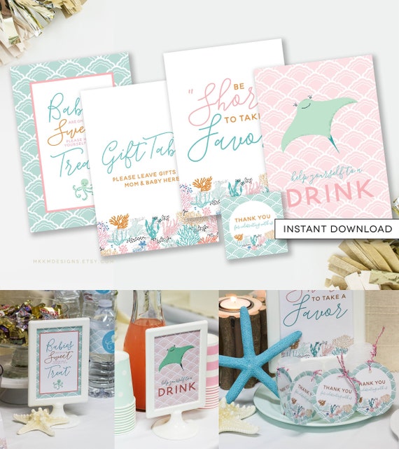 Beach Baby Shower Signs Be S To Take A Favor Sign