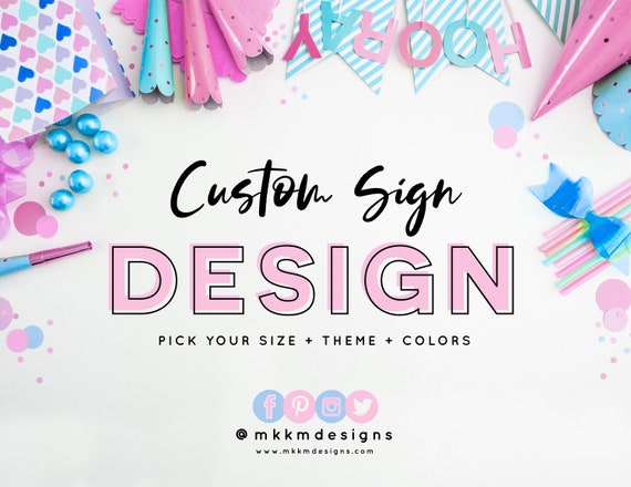 CUSTOM SIGN DESIGN, A La Carte Print, Size Change, Size Upgrade for Printables, Made To Match, Digital Prints Il_570xn