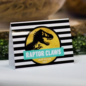 Jurassic Birthday Food Cards, Boys Birthday Decor, Dinosaur Printables, Dinosaur Food Cards, Jurassic Party Food Tent, DOWNLOAD, 71 image 5