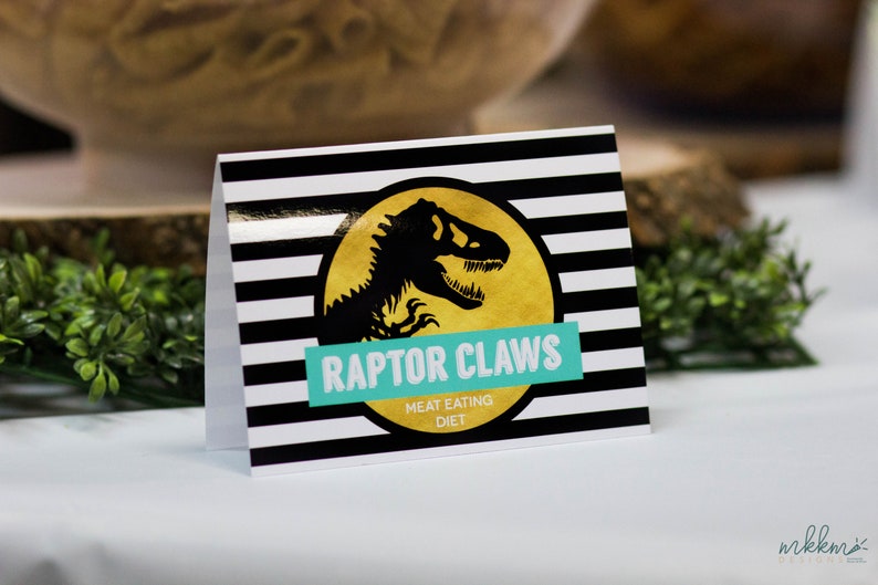 Jurassic Birthday Food Cards, Boys Birthday Decor, Dinosaur Printables, Dinosaur Food Cards, Jurassic Party Food Tent, DOWNLOAD, 71 image 5