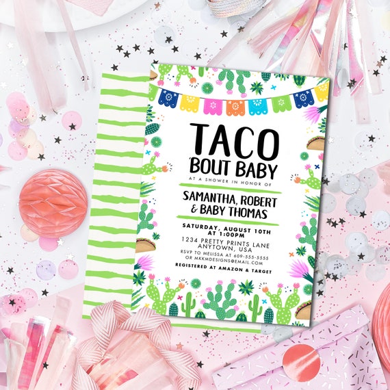 Fiesta Baby Shower, Fiesta Invitation, Cactus Baby Shower, Taco Baby Shower, Couples Baby Shower, Taco Bout Baby Shower, Cactus Invitation Il_570xn