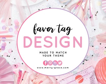 Matching Thank You Favor Tag, Made To Match, Digital Files Only