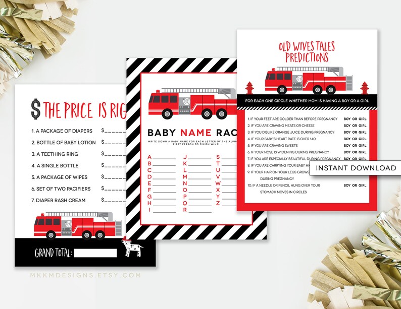 Price Is Right Game Baby Name Race Baby Shower Games Fire Etsy Price Is Right Game Baby Name Race Baby Shower Games Fire Etsy