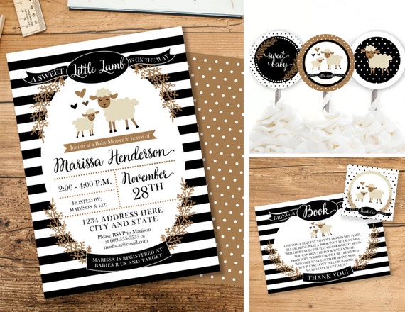 Lamb Baby Shower Custom Made Lamb Gender Neutral Baby Banner Lamb Baby Sign