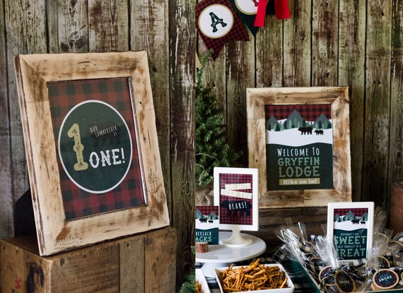 Lumberjack Welcome Signs, Rustic Birthday Decor, Woodland Birthday Party, Boys birthday, Camping Birthday Signs, Lodge Welcome Sign, #46 Il_570xn