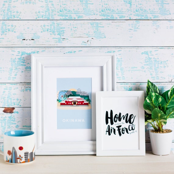 Home Is Where The Air Force Sends Us, Quote Print, Home Decor Print, Military Print, Watercolor Art, Printable Wall Art, INSTANT DOWNLOAD Il_570xn