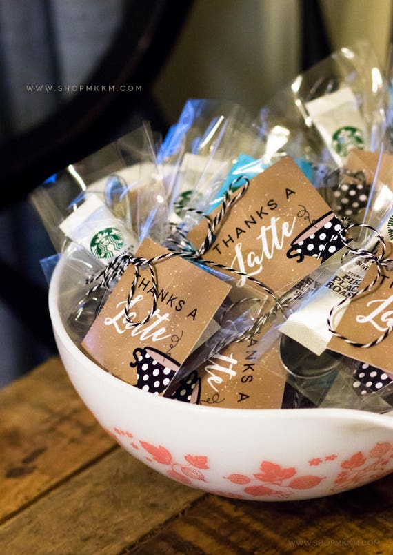 Thanks A Latte Favor Tag, Coffee Favor Tag, Coffee Shower, Coffee Party Favor, Baby Shower Decor, Bridal Shower Decor, INSTANT DOWNLOAD Il_570xn
