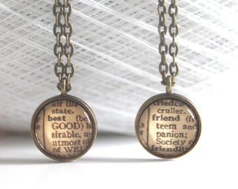 Best Friends Necklace Set Personalized Word Customized Jewelry Gift for Friend Custom Friendship Jewelry Personalized Necklace