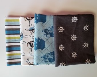 Pirate Matey's Fat Quarter Bundle - 4 prints (1 yard total) - Riley Blake Designs