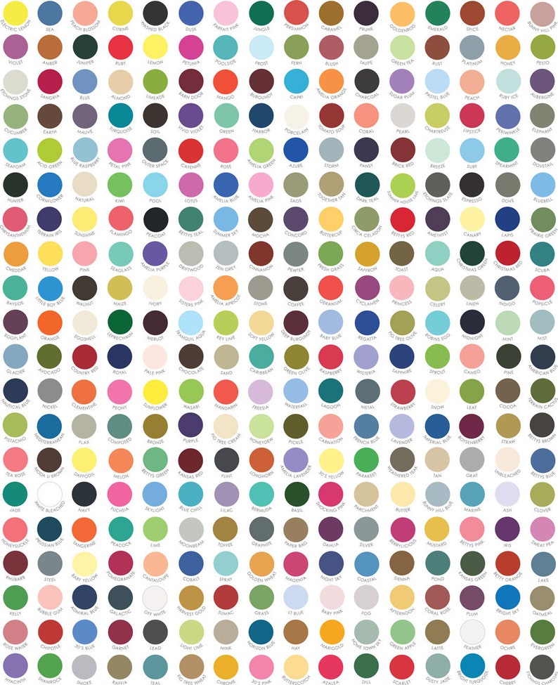 My Favorite Color is Moda Bella Color Dots (9900 10) by the Yard Etsy
