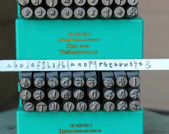 6mm Jenna Sue Font Alphabet Letter Combination Stamp Set- 6MM Combo Jewelry Metal Stamps- SGCH-JSUJSL6Mm