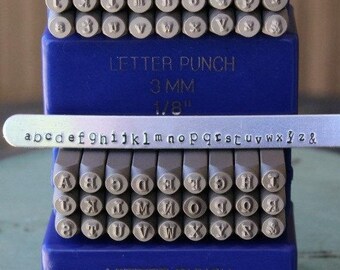Sale4 3MM Typewriter Font Combination Metal Alphabet Letter Stamp Set - Metal Letter Stamps-Metal Stamping and Jewelry Tool - SGE-3UL