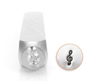 JEWELRY DESIGN STAMP TREBLE CLEF # 251