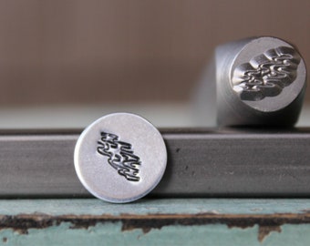 SUPPLY GUY 8mm Mountain Log Cabin Metal Punch Design Stamp SGCH-400