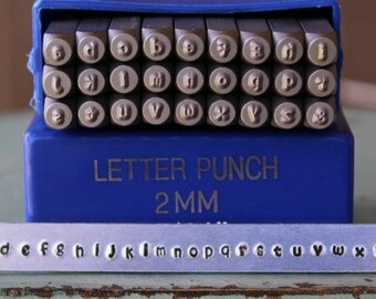 2mm Kristen - Playground Font Lowercase Metal Alphabet Letter Stamp Set - Metal Letter Stamps-Metal Stamping and Jewelry Tool - SGE-11L