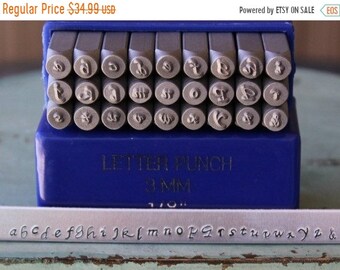 Sale4 3mm Elegant Or Corsiva Font Metal Letter Lowercase Stamp Set - Jewelry Design Stamp - Metal Stamping And Jewelry Design Work - SGE-1L