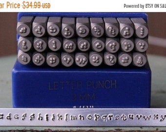 Sale4 3mm Dotz Font Alphabet Letter Lowercase Stamp Set- Jewelry Metal Stamp - Metal Stamping And Jewelry Design Work - SGE-12L