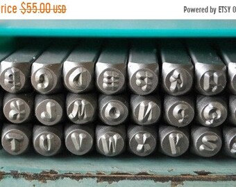 Sale4 Brand New 4mm Tootsie Roll-Cashew Apple Ale Font Alphabet Letter Uppercase Stamp Set- 4MM Uppercase Jewelry Metal Stamps- SGCH-TOOTU4M