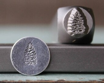 SUPPLY GUY 5mm Simple Pine Tree Metal Punch Design 2 Stamp Set SGCH-278279