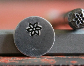 Made in the USA SUPPLY GUY 5mm 6 Petal Flower Metal Punch Design Stamp SGF-9